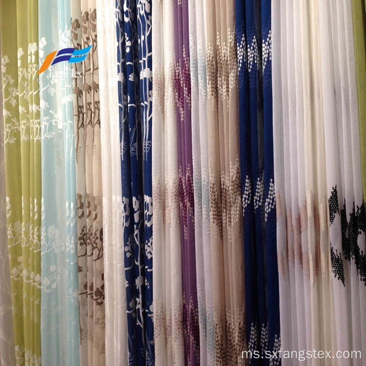 Bordir Voile 100% Polyester Sound Proof Curtain