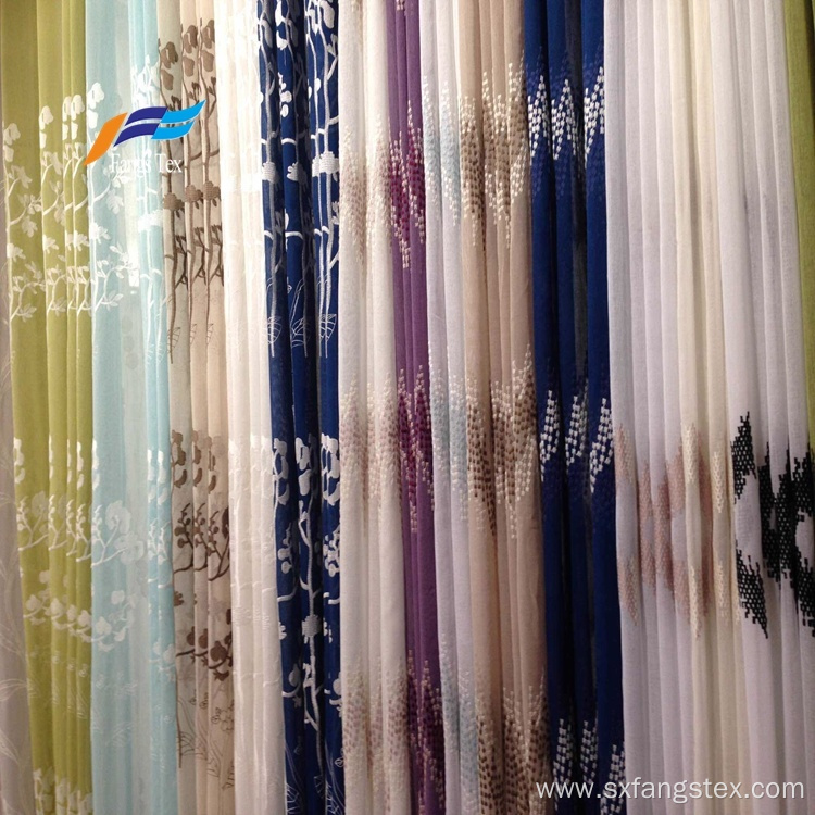 Voile Embroidery 100% Polyester Sound Proof Curtain