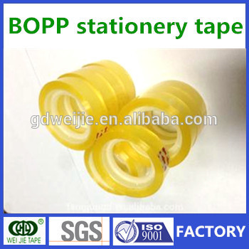 Weijie high quality adhesive tapes/ bopp adhesive stationery tape for student