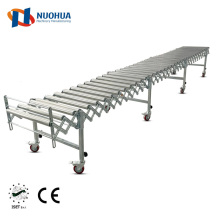 Gravity Expandable Flexible Steel Roller Table Conveyor Machine
