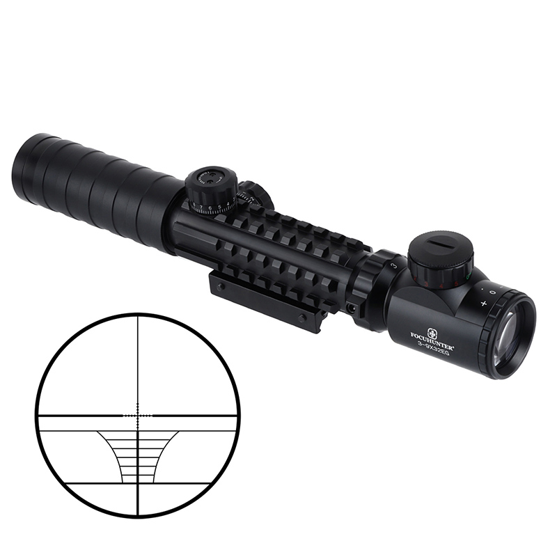 3-9X40 RifleScope with Tri-Rail Integrated Accessory Rails