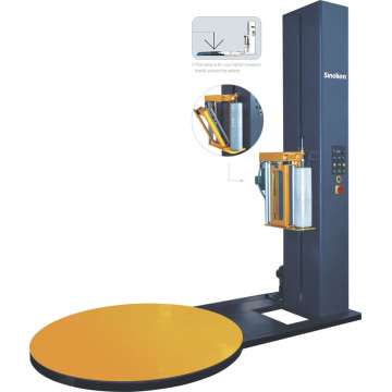 Semi-auto turntable pallet stretch film wrapping machine