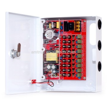 DC 12V 5A 9Channel CCTV power supply, cctv camera distribution box