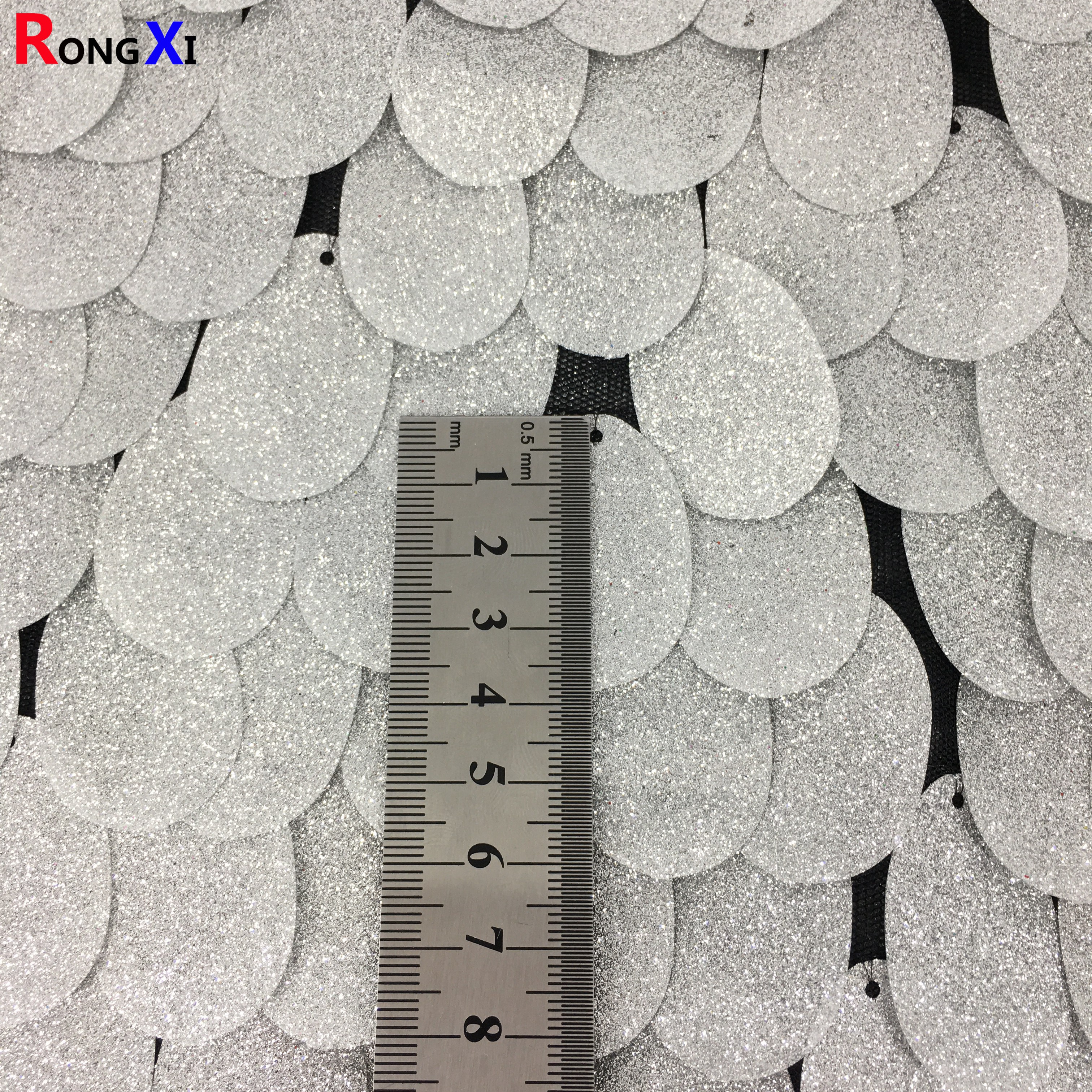 RXF0732 Hot Selling Bolt Material Big Sequin Fabric