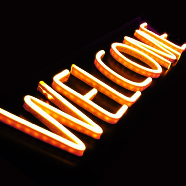 Welcome advertising led light letters neon sign custom led high quality acrylic led neon letter