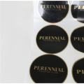 Etiquetas de pegatinas negras pegatinas de etiqueta redonda personalizadas