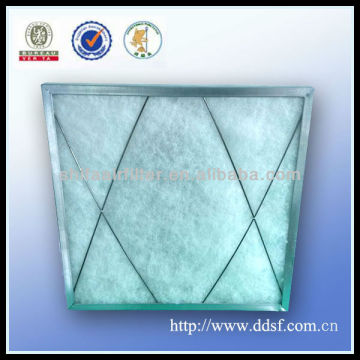 Galvanized frame primary panel coarse filter media