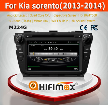 HIFIMAX Android 4.4.4 special car gps navigation system for Kia sorento 2014 dashboard auto radio dvd gps with car accessories