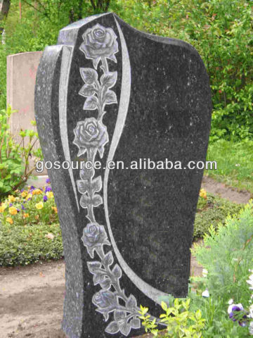 beautiful flower engraving tombstone