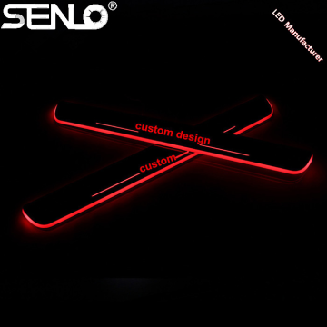 4 Door Entry Guard Sill Plate Cover with LED Car Door Sill Protector