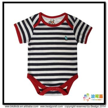 BKD summer Euro design stripe baby bodysuit onesie