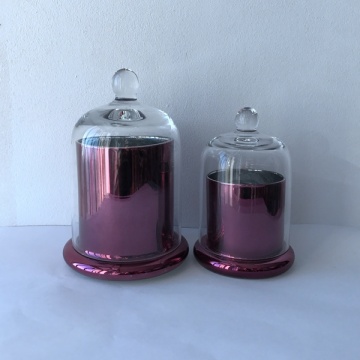 Copper glass candle jar