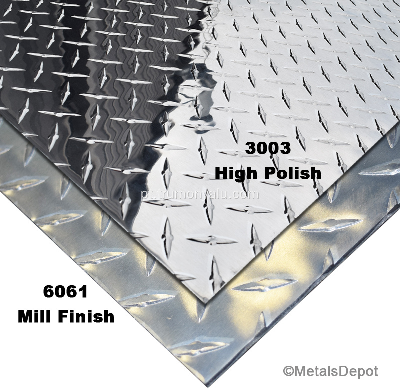 3003 4004 defensas de reboque de placa de piso de alumínio