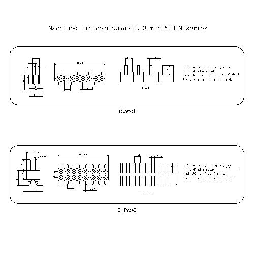 MPHDM-XXXX00 Machined Pin connectors 2.0 mm MPHDM series