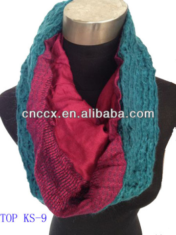 2014 fashion acrylic jacquard Loop schal knitted neck scarf fashion scarf