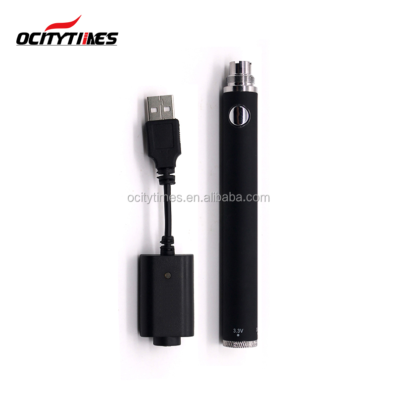 Wholesale rechargeable 510 battery Ocitytimes 1100mAh evod battery with bottom twist voltage