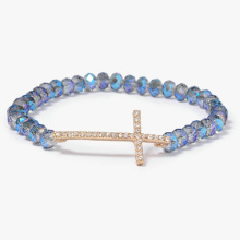 God blessing cross bracelet connected by crystalf