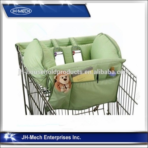 Green color cotton padded shopping cart covers/ high chair seat covers