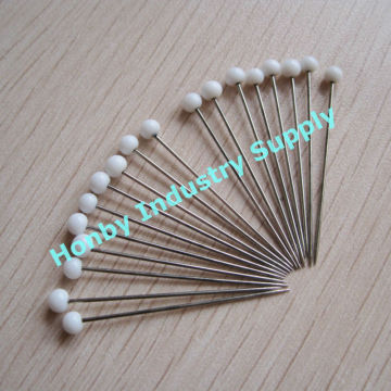 Dressmaker 32mm White Glass Ball Head Pins