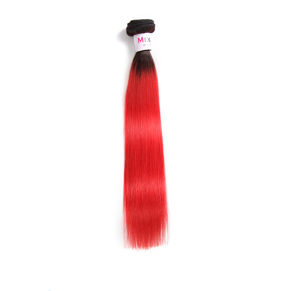 High Quality One Donor Unprocessed Hair Cuticle Aligned Hair Vigin Colored Ombre Red Indian Hair