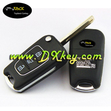 Shock price 3 buttons car remote case for hyundai flip key with hold button and silver trim hyundai ix35 key