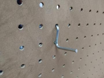 1-1/2" L pegboard hook