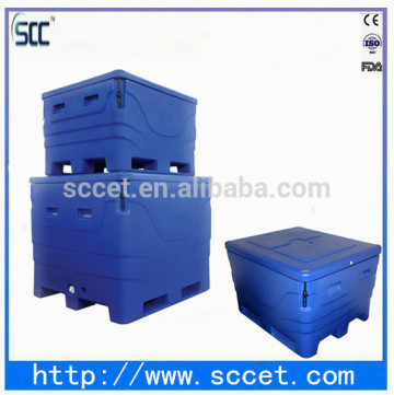 1000L Large Capacity Rotomoulding plastic seafood container, fish container