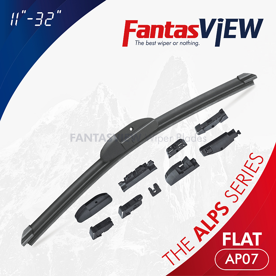 Multi-Clip Flat Wiper Blade