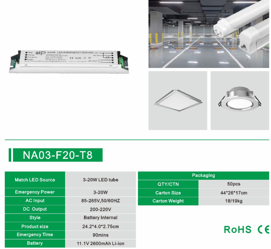 Led T8 Emergency Ballast Png