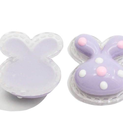 Fashion Cute Rabbit Shaped Beads Charms Flat Back Mini Cabochon For Handmade Craftwork Beads Kids Hair Accessories