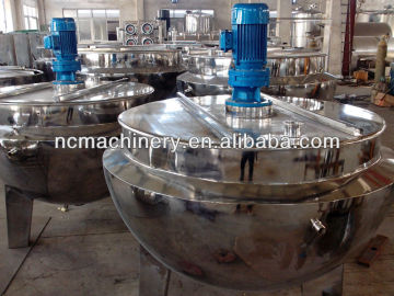 Jacketed kettle with agitator