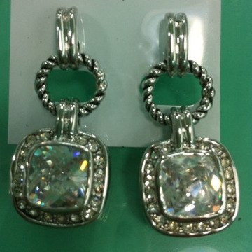 Renaissance Earrings White Topaz Crystal Wholesale Jewelry