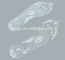 Magnetic massage PU gel insole manufacture sale guided men wooden sole shoes