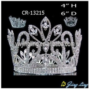 Flower Shape Full Round Beauty Queen Crowns