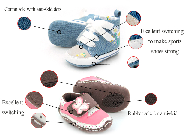Chaussures de sport pour bébés et pré-marcheurs de la meilleure qualité et antidérapant Baby Sports Shoes & Pre-Walkers in Best Quality & Anti-Skid