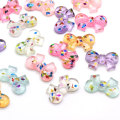 Glitter Sequins Mini Bowknot Resin Charms Cute Flatback Resin Cabochons For Children Hair Or Phone Shell Accessories Materials