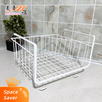 Kitchen Shelf with White Wall Basket