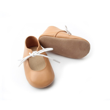 Wholesale Genuine Leather Girls Shoes Cute Baby Dress Shoes wtih Shoelace