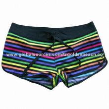 Roxy Shorts with Polyester Microfiber and Stripe Printing
