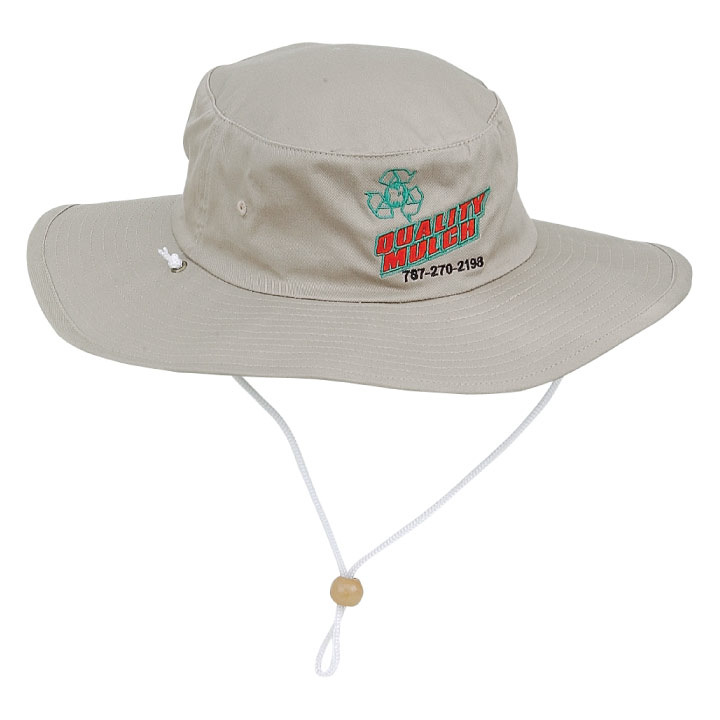 Foldable Quality Big Brim Plain White Cotton Custom Bucket Hat with String