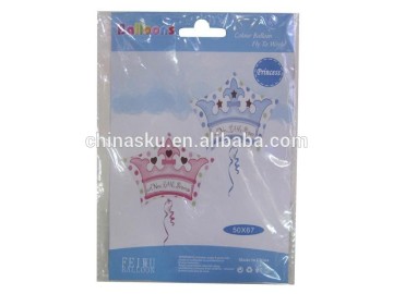 Crown design printed party balloon