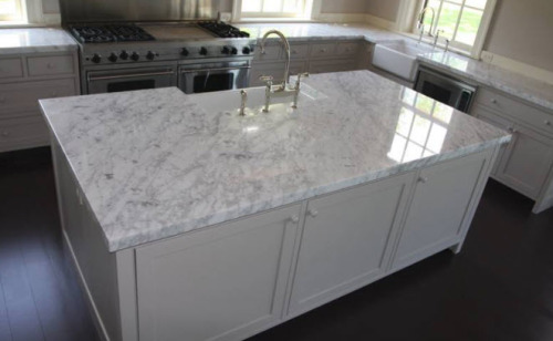 Carrara White marble top dining table