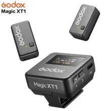 Godox Magic XT1 Professional Wireless Outdoor Recording Microphone with Double Noise Reduction Collar Clip and Type-C Adapter