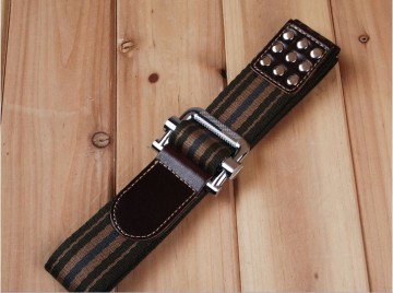 man and boys Fashion Woven Jeans belt with studded
