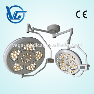 Double domes ceiling mounted LED surgical lamp