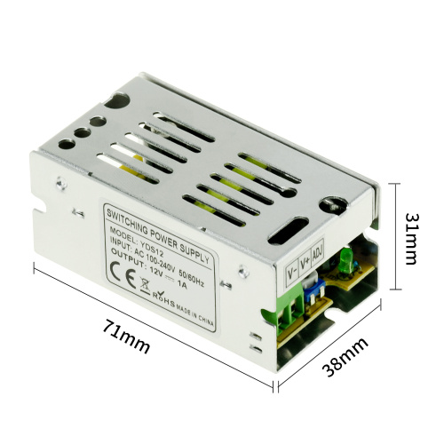 Bekalan Kuasa Logam 12V 1A 12W