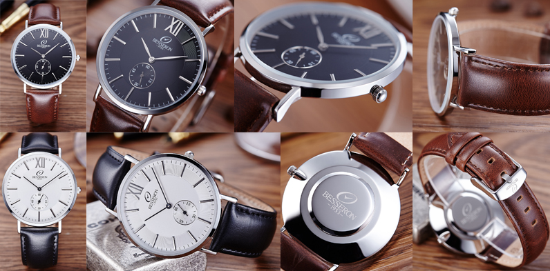 2021 watch quartz movement minimalistic wrist luxury brand black watches