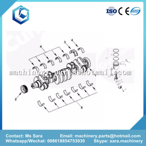 Excavator Diesel Engine Parts for 6D114 6D125