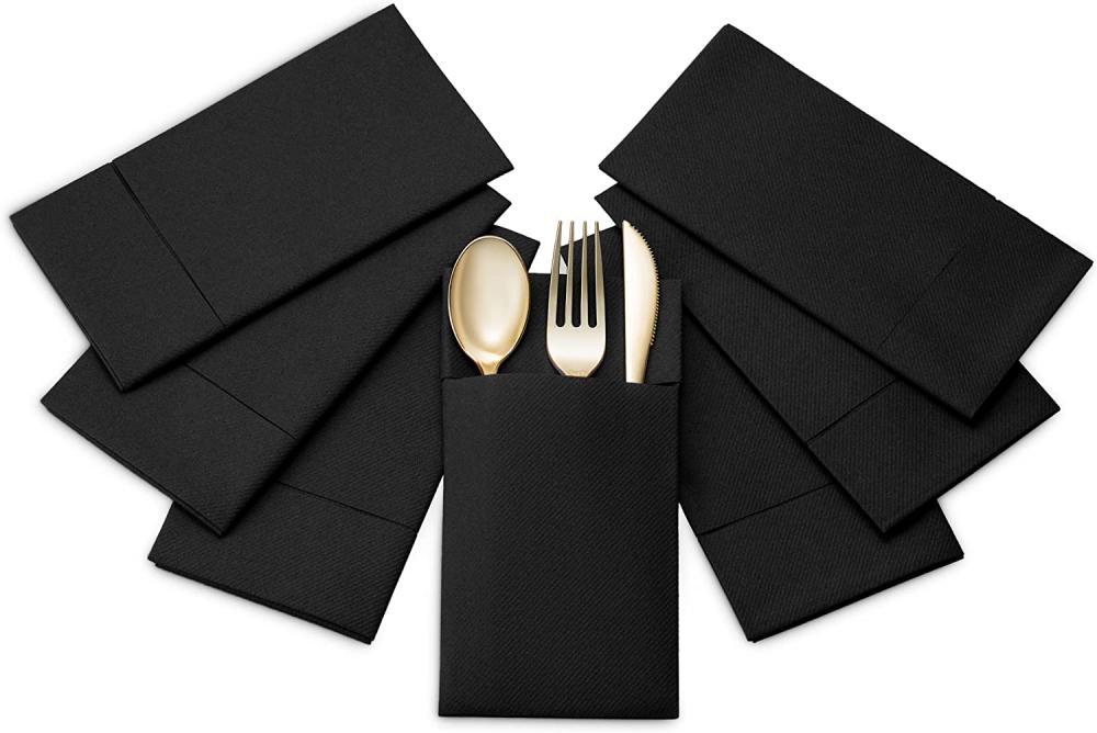 Stoff wie Abendessen Servietten mit integrierter Bestecktasche