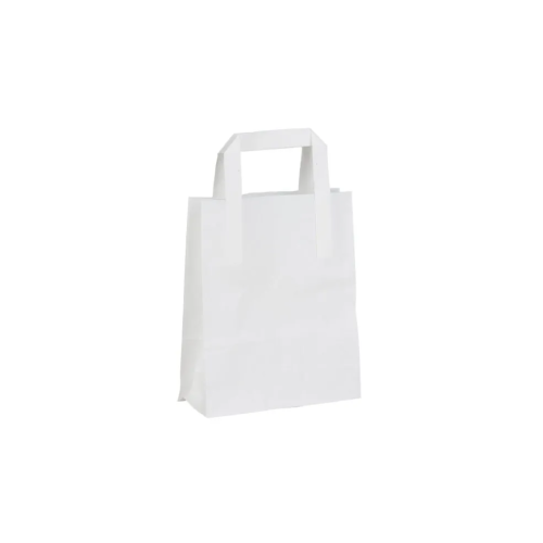 White SOS Paper Carrier Bag Small Size